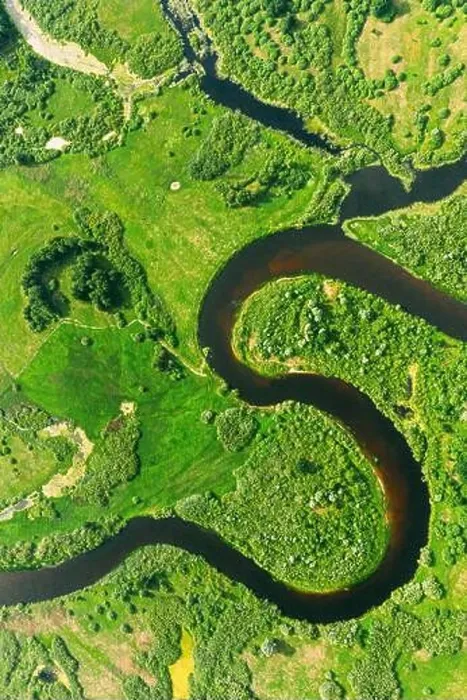 Framed Print : Aerial View Of Summer Curved River Landscape In Sunny Summer Day. Top View Of Beautiful European Nature From High Attitude In Summer Season. Drone Framed Print : Aerial View Of Summer Curved River Landscape In Sunny Summer Day. Top View Of Beautiful European Nature From High Attitude In Summer Season. Drone