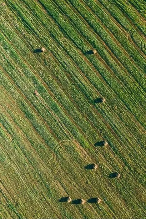 Framed Print : Aerial View of Summer Field Landscape With With Dry Hay Bales During Harvest. Trails Lines on Farmland. Top View Agricultural Landscape. Drone View. B Framed Print : Aerial View of Summer Field Landscape With With Dry Hay Bales During Harvest. Trails Lines on Farmland. Top View Agricultural Landscape. Drone View. B