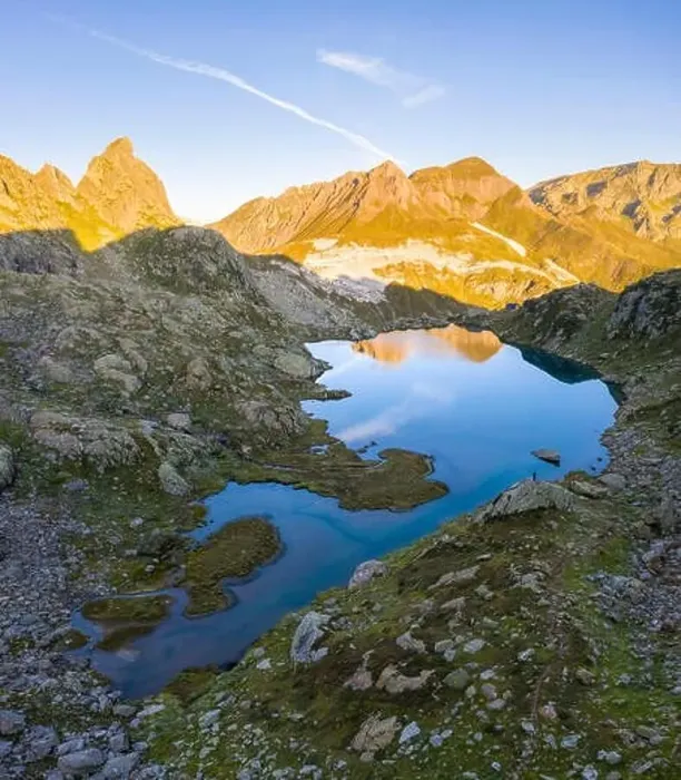Framed Print : Aerial view of a sunrise at Lago Leit. Rodi, Prato Leventina, Valle Leventina, Canton Ticino, Switzerland Framed Print : Aerial view of a sunrise at Lago Leit. Rodi, Prato Leventina, Valle Leventina, Canton Ticino, Switzerland