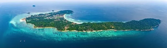 Framed Print : Aerial view of Sunset beach in koh Lipe, Thailand Framed Print : Aerial view of Sunset beach in koh Lipe, Thailand