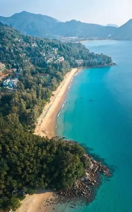Framed Print : Aerial view of Surin beach in Phuket province in Thailand Framed Print : Aerial view of Surin beach in Phuket province in Thailand