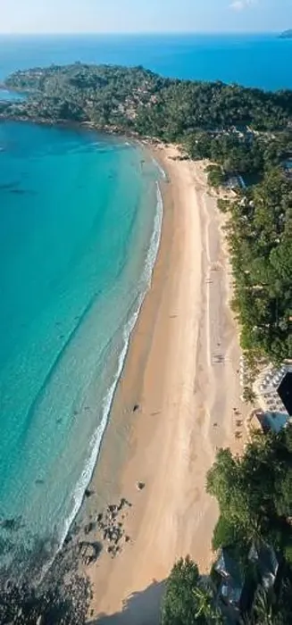 Framed Print : Aerial view of Surin beach in Phuket province in Thailand Framed Print : Aerial view of Surin beach in Phuket province in Thailand