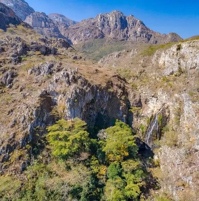 Framed Print : An aerial view of Tessa's Pool in Zimbabwe's Chimanimani National Park Framed Print : An aerial view of Tessa's Pool in Zimbabwe's Chimanimani National Park