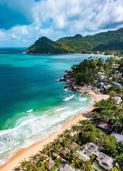 Framed Print : Aerial view of Thong Nai Pan Beach in Koh Phangan, Thailand Framed Print : Aerial view of Thong Nai Pan Beach in Koh Phangan, Thailand