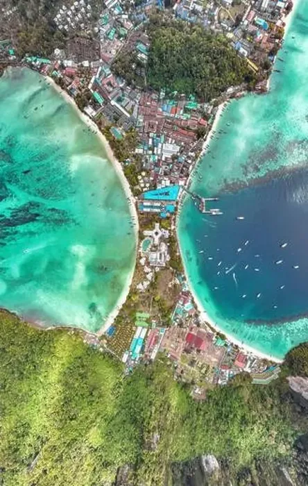 Framed Print : Aerial view of Ton Sai Beach in Koh Phi Phi, Krabi Thailand Framed Print : Aerial view of Ton Sai Beach in Koh Phi Phi, Krabi Thailand