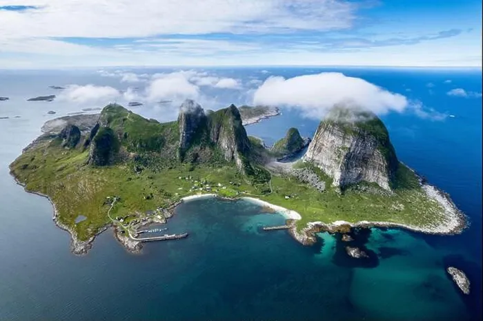 Framed Print : Aerial view of Traena Island, Traena, Sanna, Helgeland Coast, Nordland, Norway Framed Print : Aerial view of Traena Island, Traena, Sanna, Helgeland Coast, Nordland, Norway