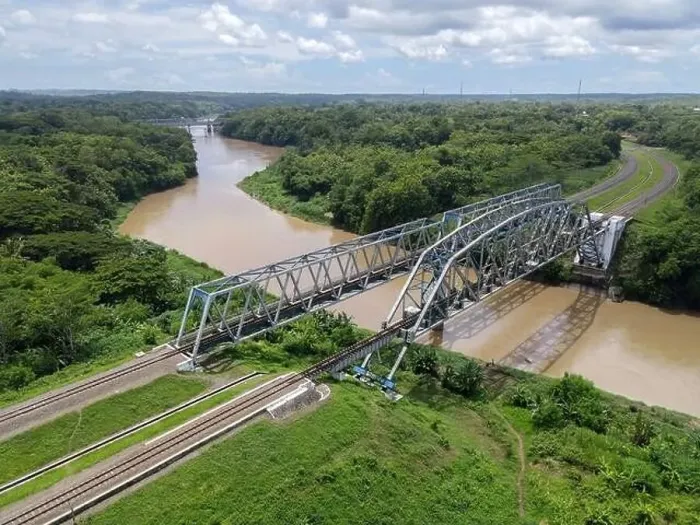 Framed Print : Aerial View of Train Bridge above Progo River in Yogyakarta, Indonesia Framed Print : Aerial View of Train Bridge above Progo River in Yogyakarta, Indonesia