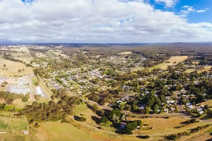 Framed Print : Aerial View of Trentham in Australia Framed Print : Aerial View of Trentham in Australia