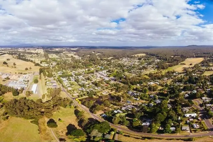 Framed Print : Aerial View of Trentham in Australia Framed Print : Aerial View of Trentham in Australia