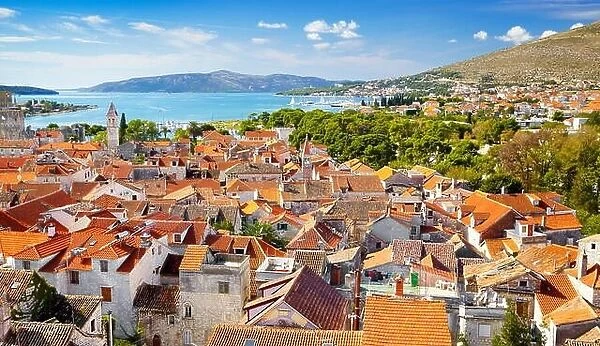Aerial view of Trogir Old Town, Croatia