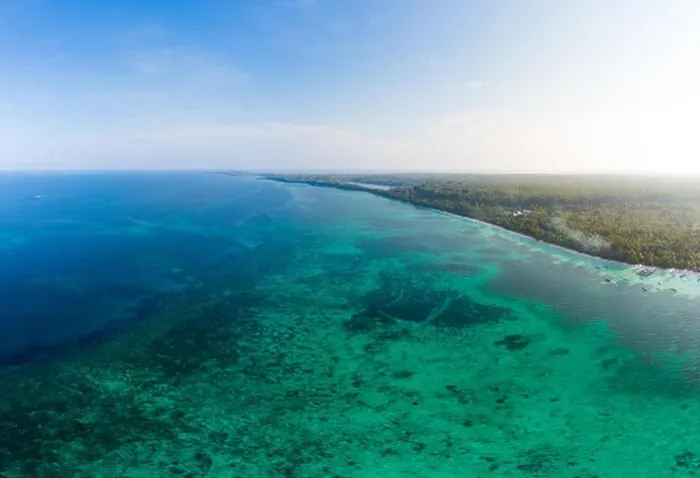 Framed Print : Aerial view tropical beach island reef caribbean sea Framed Print : Aerial view tropical beach island reef caribbean sea