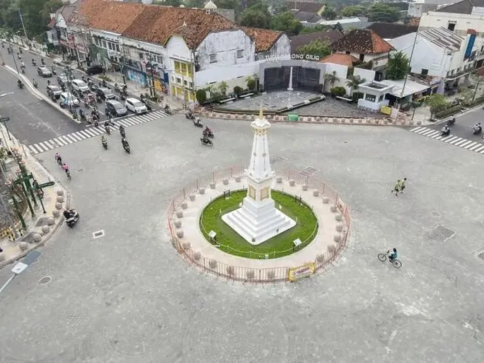 Framed Print : Aerial view of Tugu Jogja or Yogyakarta Monument, Indonesia. Yogyakarta, Indonesia - January, 2021 Framed Print : Aerial view of Tugu Jogja or Yogyakarta Monument, Indonesia. Yogyakarta, Indonesia - January, 2021