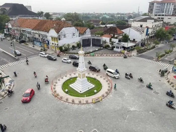 Framed Print : Aerial view of Tugu Jogja or Yogyakarta Monument, Indonesia. Yogyakarta, Indonesia - January, 2021 Framed Print : Aerial view of Tugu Jogja or Yogyakarta Monument, Indonesia. Yogyakarta, Indonesia - January, 2021