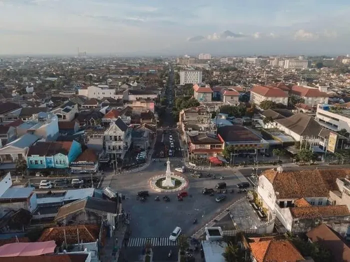 Framed Print : Aerial view of Tugu Jogja or Yogyakarta Monument, Indonesia. Yogyakarta, Indonesia - April, 2021 Framed Print : Aerial view of Tugu Jogja or Yogyakarta Monument, Indonesia. Yogyakarta, Indonesia - April, 2021