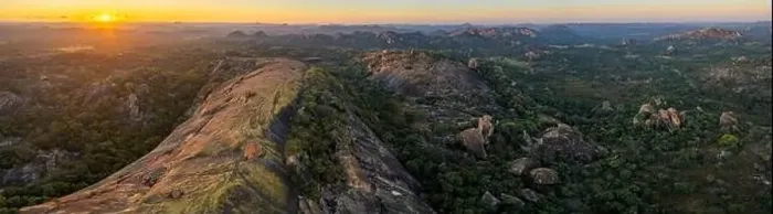 Framed Print : An aerial view of the unique landscape of the Matobo hills in Zimbabwe Framed Print : An aerial view of the unique landscape of the Matobo hills in Zimbabwe