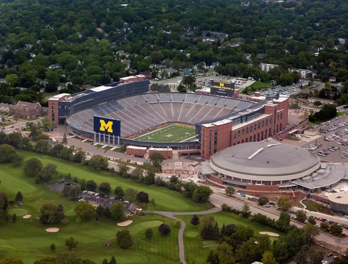 Framed Print : Aerial view of University of Michigan football stadium ann arbor michigan big 10 Framed Print : Aerial view of University of Michigan football stadium ann arbor michigan big 10