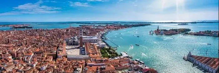 Framed Print : Aerial View Of Venice near Saint Mark's Square Framed Print : Aerial View Of Venice near Saint Mark's Square