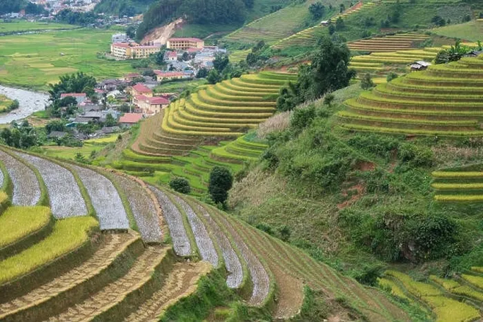 Framed Print : Aerial view of Vietnam landscape Framed Print : Aerial view of Vietnam landscape