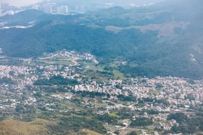 Framed Print : Aerial view of village in Yuen Long, Hong Kong, daytime outdoor Framed Print : Aerial view of village in Yuen Long, Hong Kong, daytime outdoor