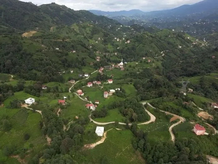 Framed Print : An aerial view of the villages of Rize, Turkey's most natural city Framed Print : An aerial view of the villages of Rize, Turkey's most natural city
