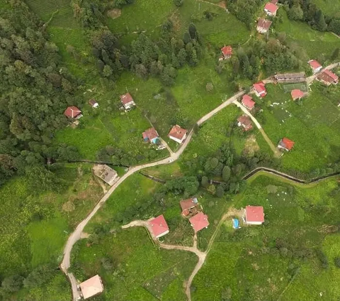 Framed Print : An aerial view of the villages of Rize, Turkey's most natural city Framed Print : An aerial view of the villages of Rize, Turkey's most natural city