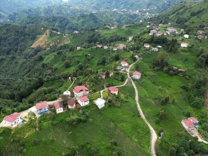 Framed Print : An aerial view of the villages of Rize, Turkey's most natural city Framed Print : An aerial view of the villages of Rize, Turkey's most natural city