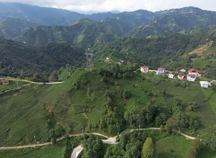 Framed Print : An aerial view of the villages of Rize, Turkey's most natural city Framed Print : An aerial view of the villages of Rize, Turkey's most natural city