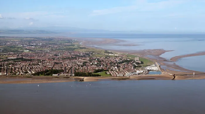 Framed Print : aerial view of Wallasey and The Wirral on the Mersey near Liverpool Framed Print : aerial view of Wallasey and The Wirral on the Mersey near Liverpool