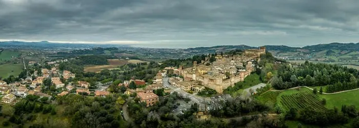 Framed Print : Aerial view of the walled town Framed Print : Aerial view of the walled town