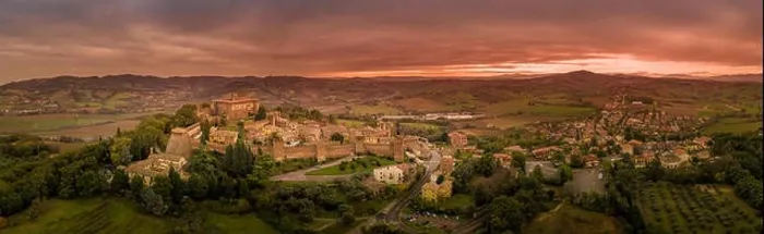 Framed Print : Aerial view of the walled town Framed Print : Aerial view of the walled town