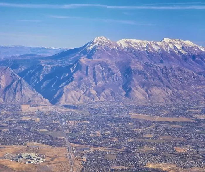 Framed Print : Aerial view of Wasatch Front Rocky Mountain landscapes on flight over Colorado and Utah during winter Framed Print : Aerial view of Wasatch Front Rocky Mountain landscapes on flight over Colorado and Utah during winter