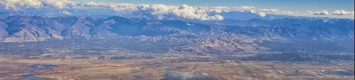 Framed Print : Aerial view of Wasatch Front Rocky Mountain landscapes on flight over Colorado and Utah during winter Framed Print : Aerial view of Wasatch Front Rocky Mountain landscapes on flight over Colorado and Utah during winter