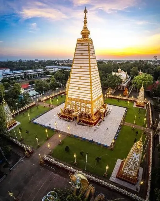 Framed Print : Aerial view of Wat Phra That Nong Bua, in Ubon, Thailand, south east asia Framed Print : Aerial view of Wat Phra That Nong Bua, in Ubon, Thailand, south east asia