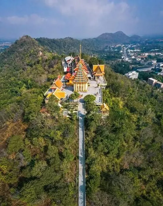 Framed Print : Aerial view of Wat Sangkat Rattana Khiri temple in Uthai Thani, Thailand Framed Print : Aerial view of Wat Sangkat Rattana Khiri temple in Uthai Thani, Thailand
