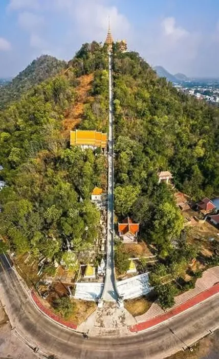 Framed Print : Aerial view of Wat Sangkat Rattana Khiri temple in Uthai Thani, Thailand Framed Print : Aerial view of Wat Sangkat Rattana Khiri temple in Uthai Thani, Thailand