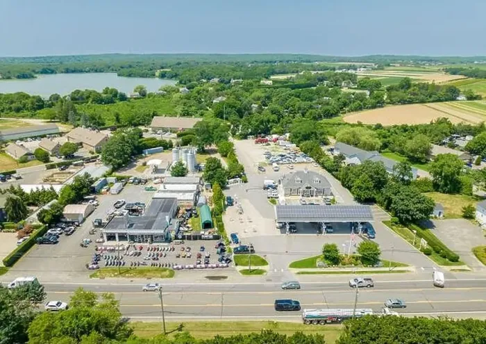 Framed Print : aerial view of water mill shell station and vicinity Framed Print : aerial view of water mill shell station and vicinity