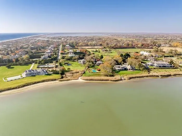 Framed Print : aerial view of waterfront homes in sagaponack, ny Framed Print : aerial view of waterfront homes in sagaponack, ny
