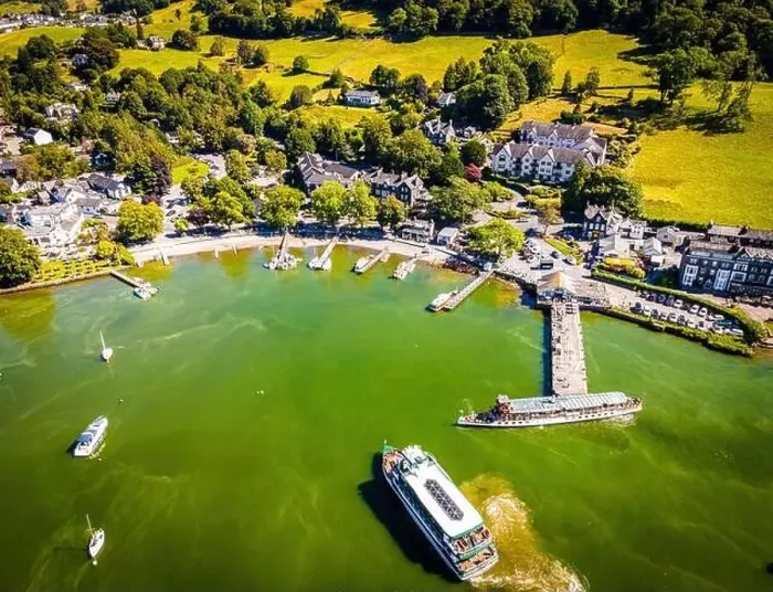 Framed Print : Aerial view of Waterhead and Ambleside in Lake District, a region and national park in Cumbria in northwest England, UK Framed Print : Aerial view of Waterhead and Ambleside in Lake District, a region and national park in Cumbria in northwest England, UK