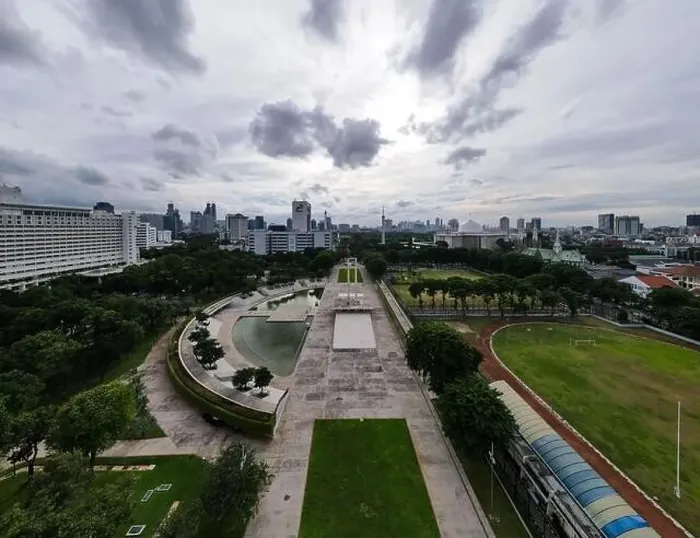 Framed Print : Aerial view of West Irian Liberation monument in downtown Jakarta and noise cloud with Jakarta cityscape Framed Print : Aerial view of West Irian Liberation monument in downtown Jakarta and noise cloud with Jakarta cityscape