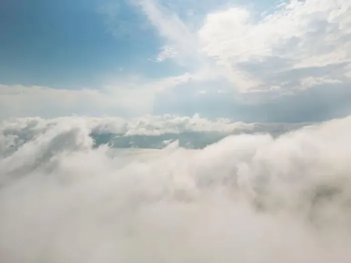 Framed Print : Aerial view White clouds in blue sky Framed Print : Aerial view White clouds in blue sky