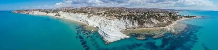 Framed Print : Aerial view of white rocky cliffs at Scala dei Turchi Framed Print : Aerial view of white rocky cliffs at Scala dei Turchi