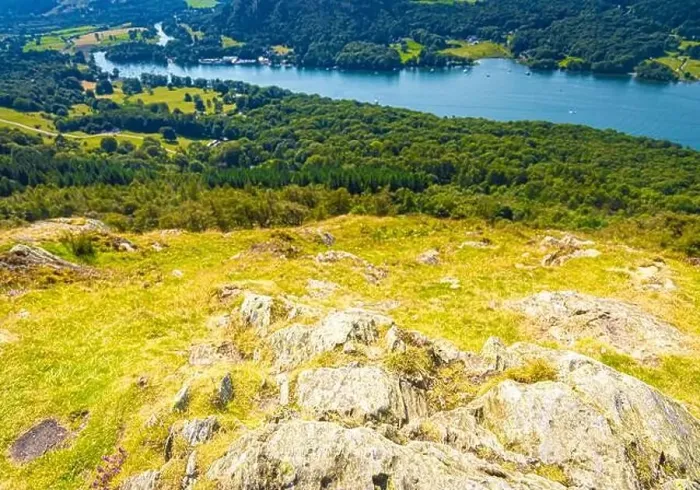 Framed Print : Aerial view of Windermere in Lake District, a region and national park in Cumbria in northwest England Framed Print : Aerial view of Windermere in Lake District, a region and national park in Cumbria in northwest England