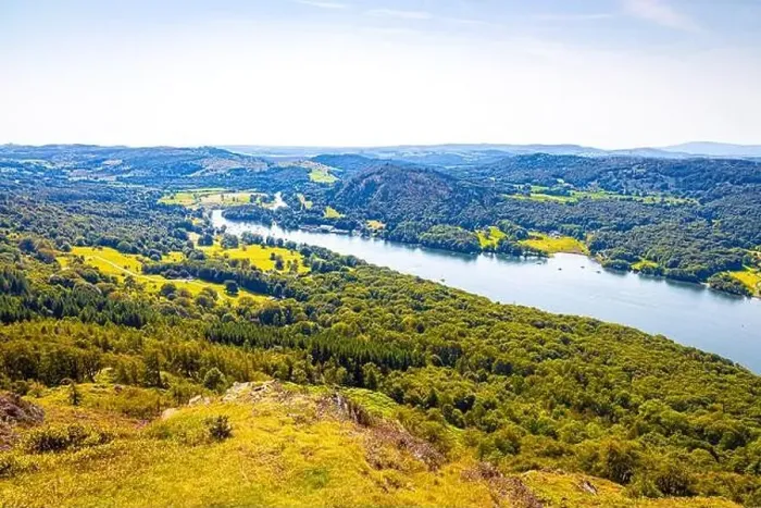 Framed Print : Aerial view of Windermere in Lake District, a region and national park in Cumbria in northwest England Framed Print : Aerial view of Windermere in Lake District, a region and national park in Cumbria in northwest England