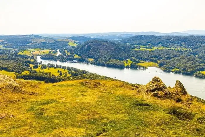 Framed Print : Aerial view of Windermere in Lake District, a region and national park in Cumbria in northwest England Framed Print : Aerial view of Windermere in Lake District, a region and national park in Cumbria in northwest England