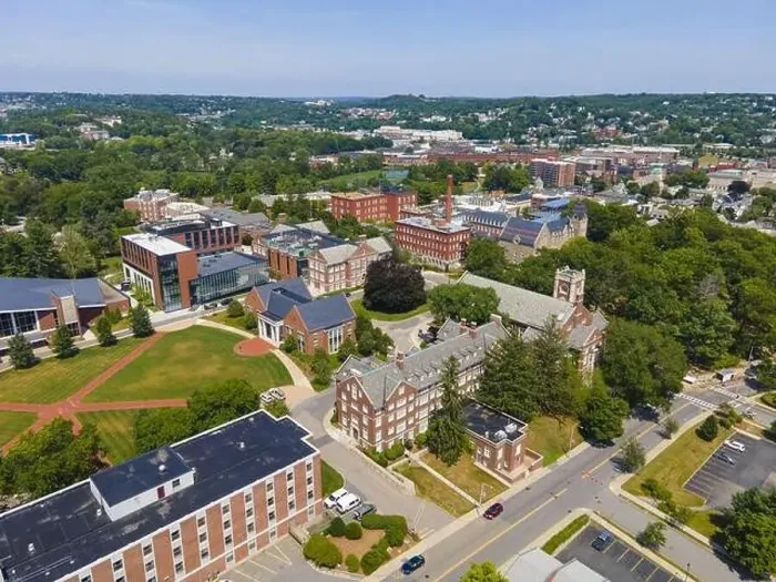 Framed Print : Aerial view of Worcester Polytechnic Institute WPI main campus around The Quad in city of Worcester Framed Print : Aerial view of Worcester Polytechnic Institute WPI main campus around The Quad in city of Worcester