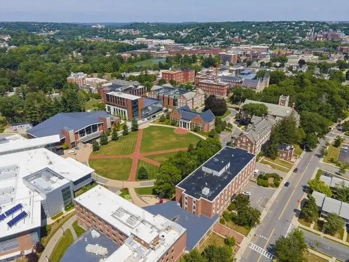 Framed Print : Aerial view of Worcester Polytechnic Institute WPI main campus around The Quad in city of Worcester Framed Print : Aerial view of Worcester Polytechnic Institute WPI main campus around The Quad in city of Worcester