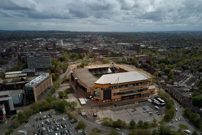 Framed Print : Aerial views of Molineux Stadium, Wolverhampton, UK Framed Print : Aerial views of Molineux Stadium, Wolverhampton, UK
