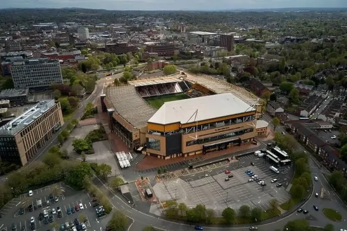 Framed Print : Aerial views of Molineux Stadium, Wolverhampton, UK