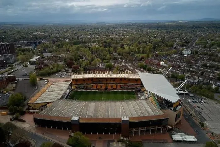 Framed Print : Aerial views of Molineux Stadium, Wolverhampton, UK Framed Print : Aerial views of Molineux Stadium, Wolverhampton, UK