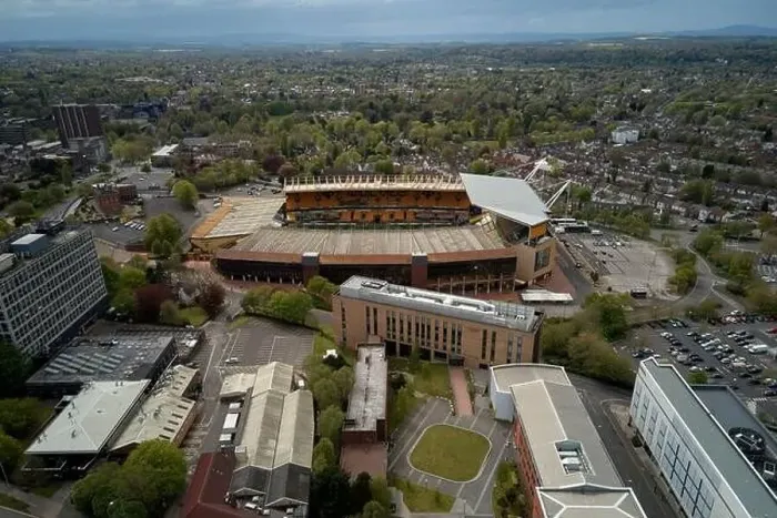 Framed Print : Aerial views of Molineux Stadium, Wolverhampton, UK Framed Print : Aerial views of Molineux Stadium, Wolverhampton, UK